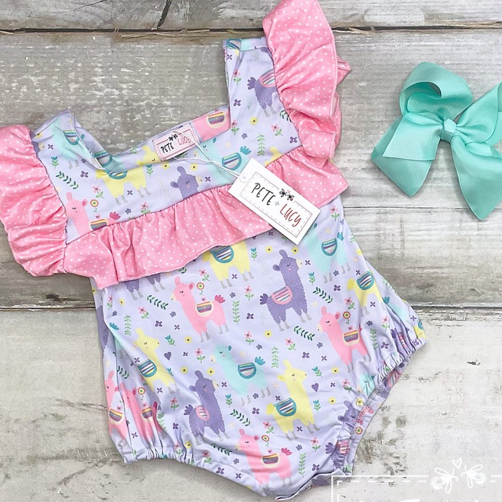 Pete and Lucy Llama Romper
